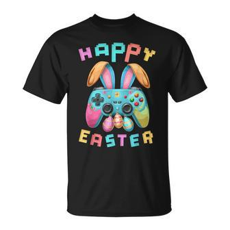 Happy Easter Bunny Gaming Controller Gamer Boys T-Shirt - Monsterry UK