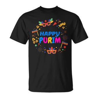 Happy Purim Costume Jewish Holiday Purim Hamantaschen T-Shirt - Seseable