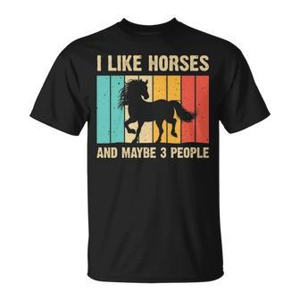 Horse Art Horse Lover Men Women Boys Girls Introvert T-Shirt | Mazezy