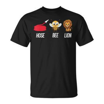 Hose Bee Lion Firefighter Animal Lover T-Shirt - Monsterry UK