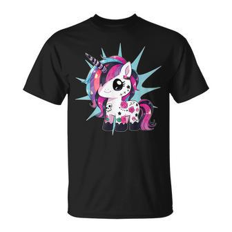 Ironic Cool Unicorn Punk Rock Music Festival T-Shirt - Seseable