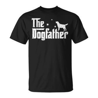 Labrador Dogfather Distressed Father's Day T-Shirt - Monsterry DE