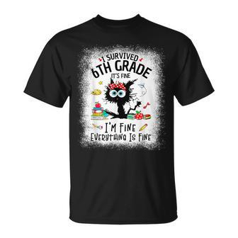 Last Day Of School I Survived 6Th Grade 6 Grade T-Shirt - Seseable