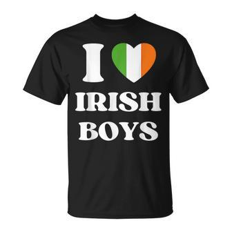 I Love Irish Boys I Red Heart British Boys Ireland T-Shirt - Thegiftio