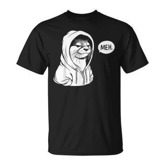 Meh Otter For Otters Lovers T-Shirt - Seseable