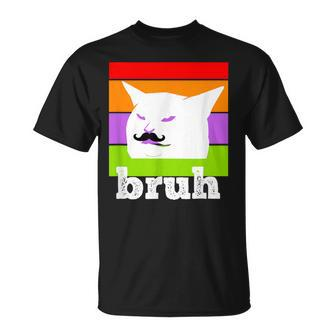 Meme Saying Bruh With Cat-Cinco De Mayo-Mexican Fiesta T-Shirt - Monsterry UK