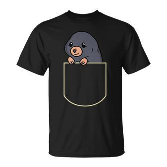 Mole In Chest Pocket Mole Pocket T-Shirt - Monsterry