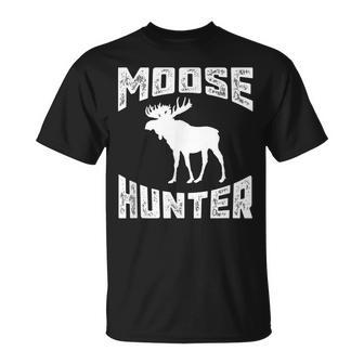 Moose Hunter Cool Hunting Bull Idea T-Shirt - Monsterry AU