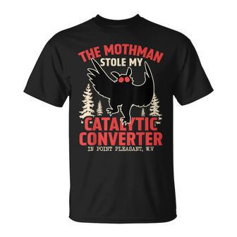 Mothman Stole My Catalytic Converter Mothman Cryptid T-Shirt - Seseable