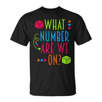 What Number Are We On Bunco Dice Game Night Player T-Shirt - Monsterry DE
