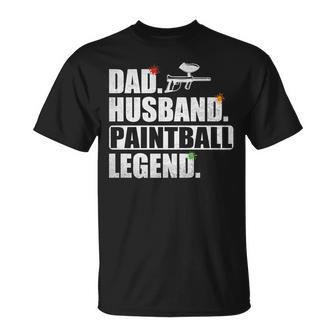 Paintball Dad Husband Legend Paintball Father's Day T-Shirt - Thegiftio UK