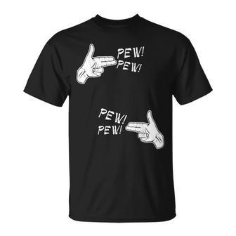 Pistol Hand Gun Noise Pew Pew Pew T-Shirt - Monsterry UK