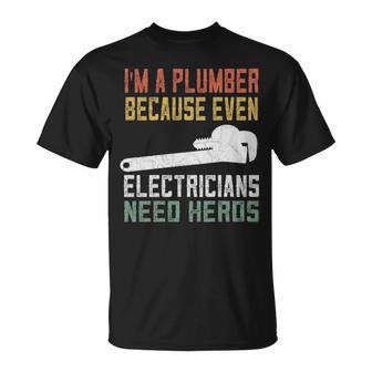 Plumber For Men Retro Plumbing T-Shirt | Mazezy