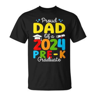 Proud Dad Of A Class Of 2024 Pre-K Graduate Father T-Shirt - Seseable