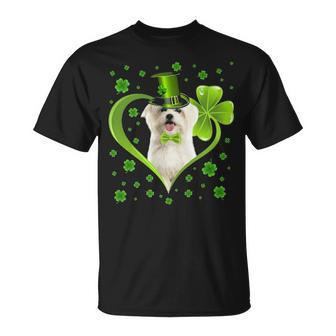 Puppy Shamrock Maltese Dog StPng T-Shirt | Mazezy