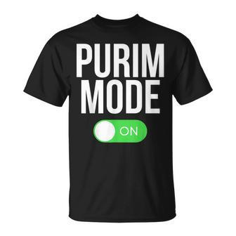 Purim Mode On Purim Festival Costume T-Shirt - Seseable