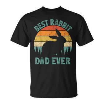 Rabbit Vintage Best Rabbit Dad Ever Father's Day T-Shirt - Monsterry