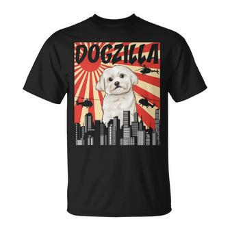 Retro Japanese Dogzilla Maltese T-Shirt | Mazezy