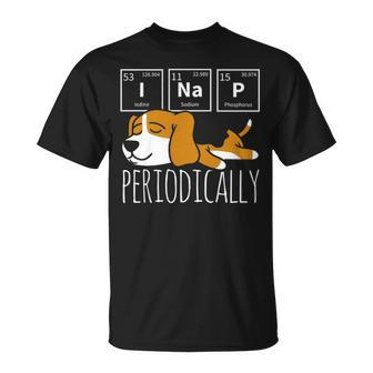 Science I Nap Periodic Table Meme Meh Beagle Dog T-Shirt | Mazezy