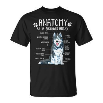 Siberian Husky Dog Holder Anatomy Dog T-Shirt - Seseable