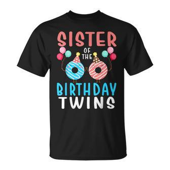 Sister Of The Birthday Twins Donut T-Shirt - Monsterry UK