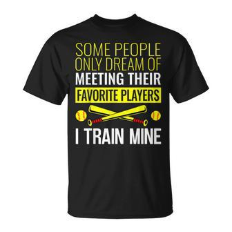 Softball Coach Trainer Bat And Ball Sports Lover Quote T-Shirt - Thegiftio UK