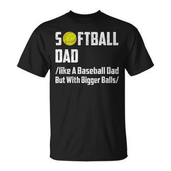 Softball Dad T-Shirt - Monsterry