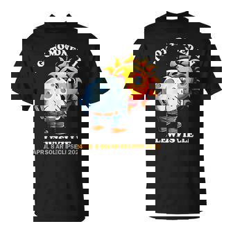 Solar Eclipse Lewisville 2024 Mooned Humor T-Shirt | Mazezy