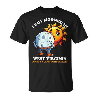 Solar Eclipse West Virginia 2024 Mooned Humor T-Shirt | Mazezy DE