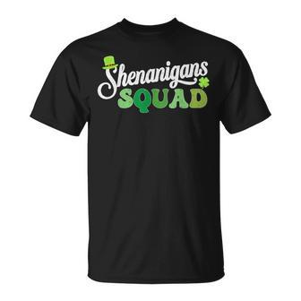 St Patrick's Day Matching Group Shenanigans Squad T-Shirt - Thegiftio