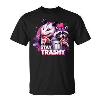 Stay Trashy Raccoons Opossums Possums Animals Lover T-Shirt - Seseable