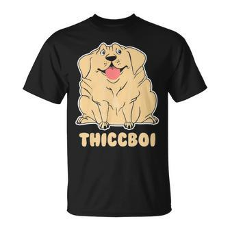 Thicc Boi Labrador T Hilarious Fat Dog T-Shirt | Mazezy
