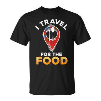 I Travel For The Food Traveling Restaurant Food Critic T-Shirt - Monsterry UK