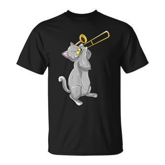 Trombone For Kitten Trombone Player T-Shirt - Monsterry
