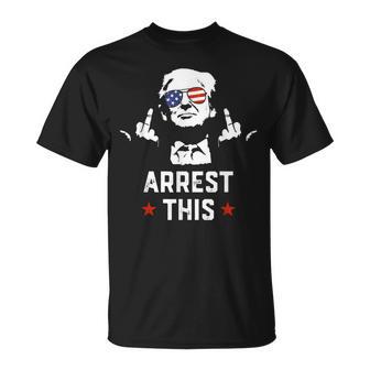 Trump Arrest This Donald Trump Middle Finger President T-Shirt - Monsterry DE