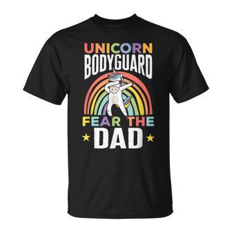 Unicorn Bodyguard Fear The Dad Unicorn Security Men T-Shirt - Monsterry CA