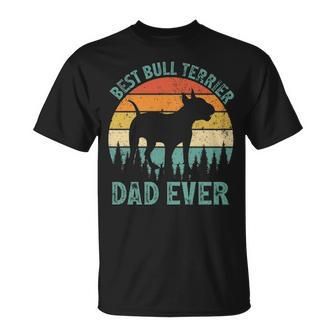 Vintage Best Bull Terrier Dad Ever Father's Day T-Shirt | Mazezy