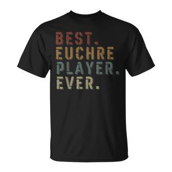 Vintage Best Euchre Player Ever Euchre Board Game T-Shirt - Seseable