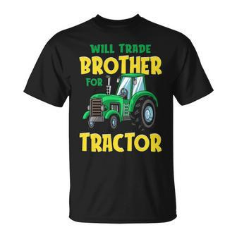 Will Trade Brother For Tractor Farm Truck Toddler Boy T-Shirt | Mazezy