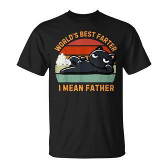 World's Best Farter I Mean Father Vintage Father's Day T-Shirt - Thegiftio UK