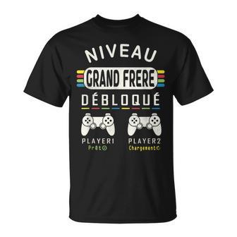 Futur Grand Frère Gamer Niveau Grand Frère Débloqué T-Shirt - Cadeauxyz