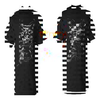 Gafas De Sol Con Diseño De Gato Camiseta unisex - Regaloses