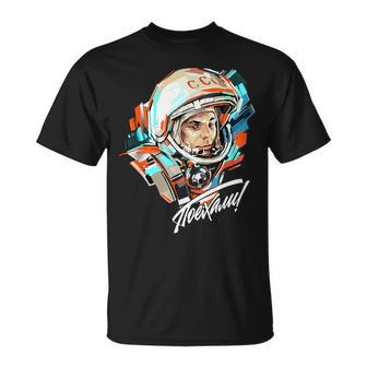 Gagarin Yuri Vintage Sputnik Space T-Shirt - Seseable