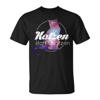 Galaktisches Katzen T-Shirt mit Spruch, Raumfahrer Katze Tee - Seseable