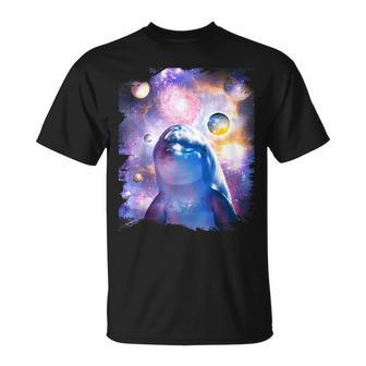 Galaxy Dolphin Dolphins In Space T-Shirt - Monsterry UK