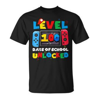 Game Controller Level 100 Days Of School Unlocked Boys T-Shirt | Mazezy