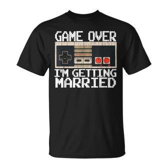 Game Over Im Getting Married Bachelor Party T-Shirt - Monsterry