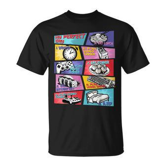 Gamer Gaming For Boys My Perfect Day T-Shirt | Mazezy