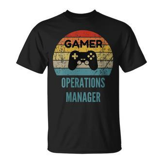 Gamer Operations Manager Vintage 60S 70S Gaming T-Shirt - Monsterry CA
