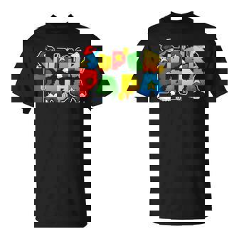Gamer Super Papa Family Matching Game Super Papa Superhero T-Shirt | Mazezy